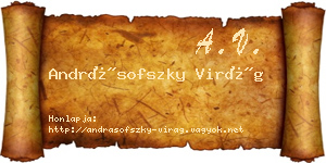Andrásofszky Virág névjegykártya