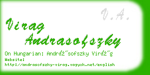 virag andrasofszky business card